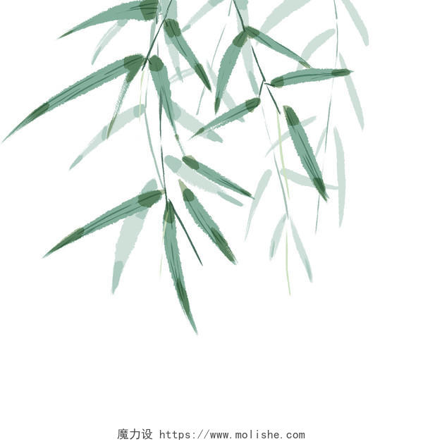 端午节蓝绿色竹叶